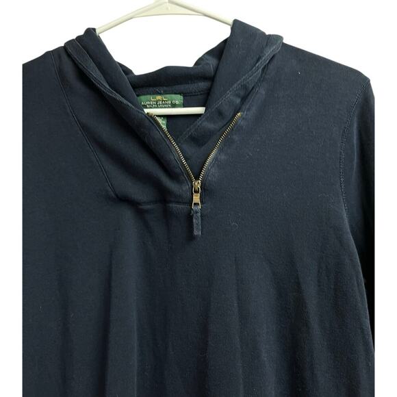 LRL Lauren Jeans Co. Ralph Lauren Navy Blue Women's Pullover Zip XL - Picture 4 of 9